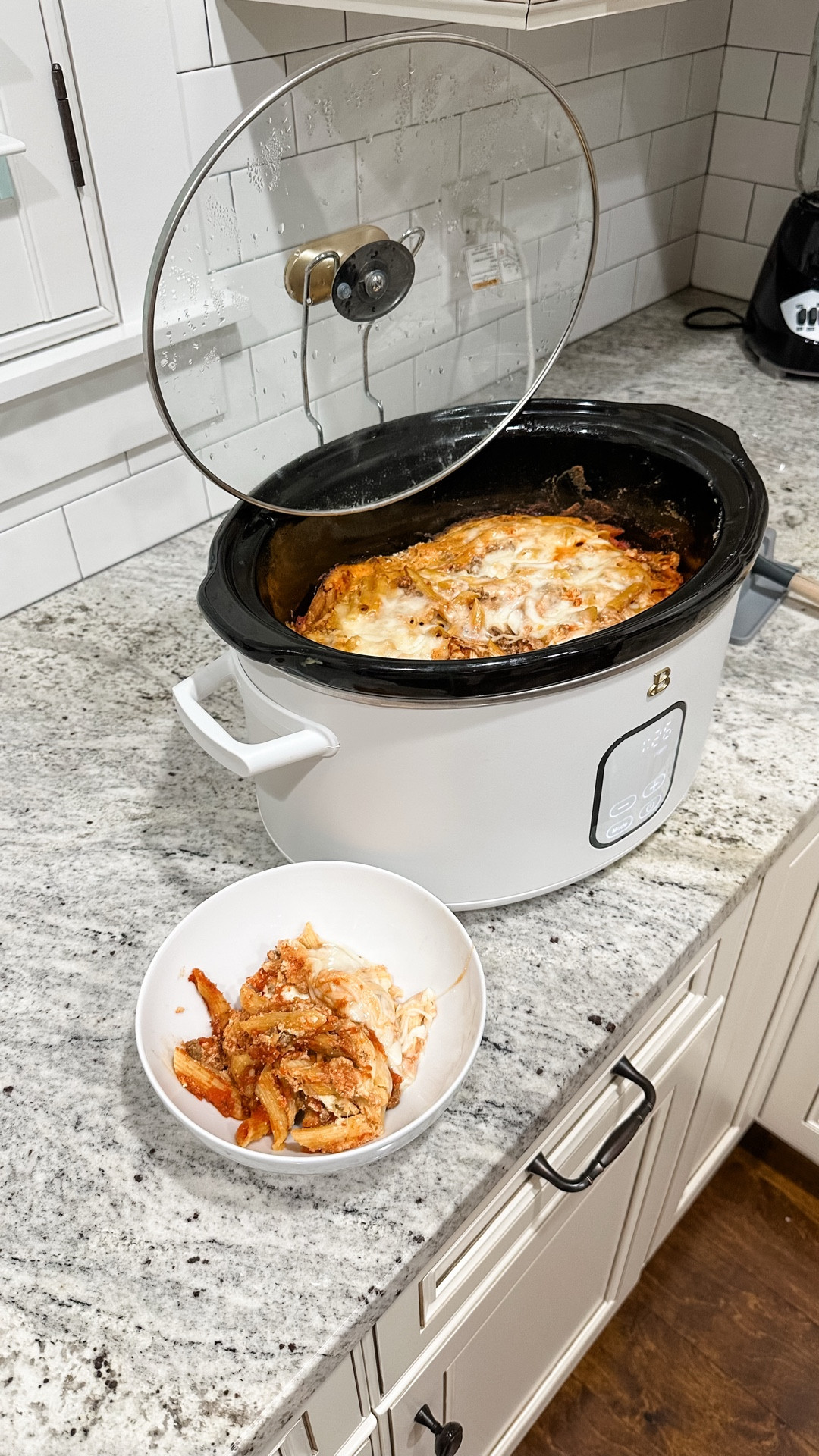 🍝 Easy Crockpot Ground Beef Baked Ziti Recipe! 🍝

Looking for a cozy, one-pot dinner that’s a hit with the whole family? Try this crockpot baked ziti—so easy to make and full of cheesy goodness. Perfect for busy weeknights or when you need a comfort meal!

Ingredients:
	•	32 oz ricotta cheese
	•	2 large eggs
	•	1 tsp salt
	•	1 tsp dried basil
	•	1/4 tsp pepper
	•	1/4 cup grated parmesan cheese + more for topping
	•	48 oz marinara sauce (2 jars, 24 oz each)
	•	12 oz gluten-free penne pasta
	•	16 oz shredded mozzarella cheese
	•	1 lb ground beef

Instructions:
	1.	Brown ground beef on the stove until cooked through.
	2.	In a bowl, mix ricotta, eggs, 1 cup mozzarella, 1/4 cup parmesan, basil, salt, and pepper.
	3.	Spray your crockpot with non-stick spray and layer the bottom with marinara sauce.
	4.	Add half of the ground beef, followed by a layer of pasta.
	5.	Drop 5 scoops of the ricotta mixture and top with mozzarella cheese.
	6.	Repeat the layering 2 more times.
	7.	Finish with a layer of sauce, mozzarella, and parmesan.
	8.	Cook on HIGH for 2-2.5 hours.

That’s it! A delicious meal made right in your slow cooker & it’s so good heated back up as leftovers! 🍽️ 

💙Save this recipe & tag me if you try it and let me know how it turns out! 👇

#CrockpotZiti #SlowCookerRecipes #BakedZiti #GlutenFreePasta #GroundBeefRecipes #EasyDinnerIdeas #ComfortFood #CheesyPasta #FamilyDinner #OnePotMeals #WeeknightDinners #RecipeOfTheDay #MealPrepIdeas #DinnerInspo #SlowCookerMeals