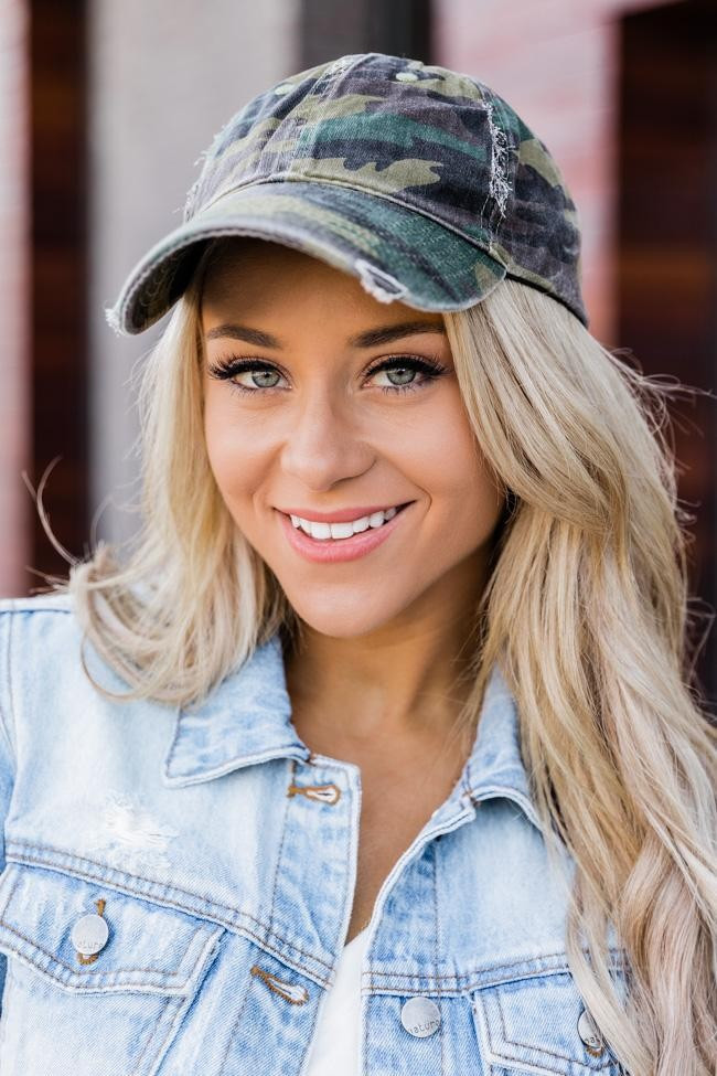 Camo Baseball Hat | The Pink Lily Boutique
