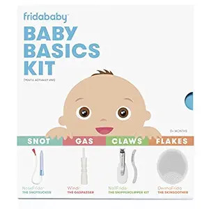 Frida Baby Baby Basics Kit|Includes NoseFrida, NailFrida, Windi, DermaFrida + Silicone Carry Case | Amazon (US)