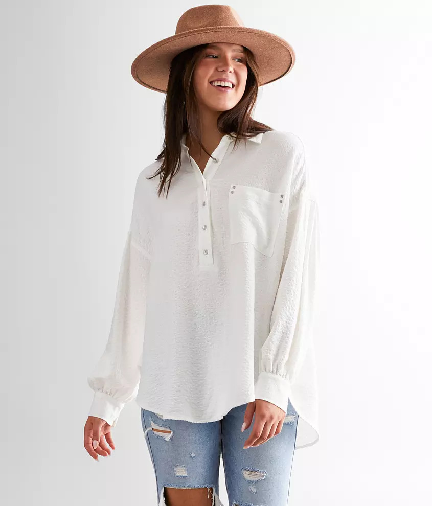 Peasant Tunic Henley | Buckle
