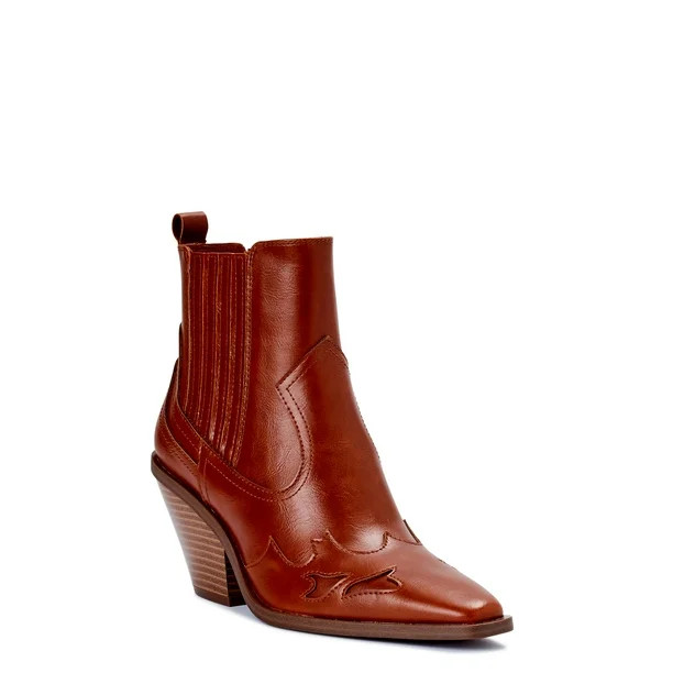Scoop Women's Block Heel Western Boot - Walmart.com | Walmart (US)