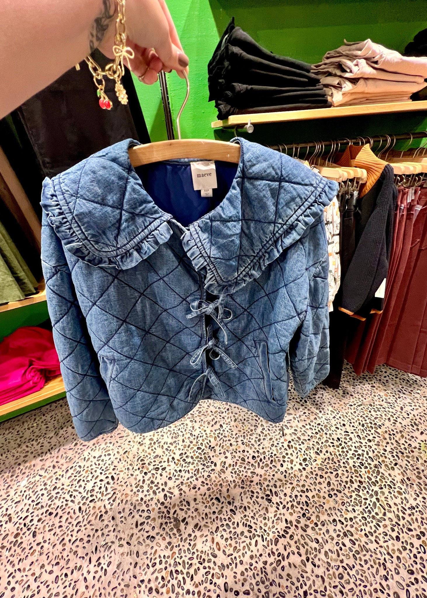 The Hazel Quilted Chambray Jacket by Maeve

#LTKStyleTip #LTKSeasonal #LTKMidsize