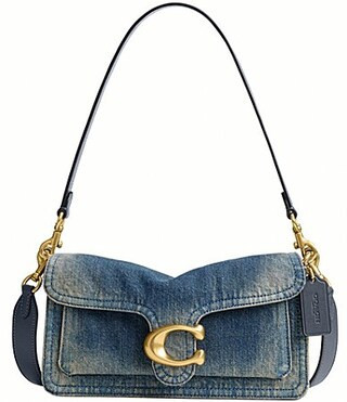 COACH Tabby 26 Loved Denim Shoulder Bag - DARK INDIGO | Dillard's
