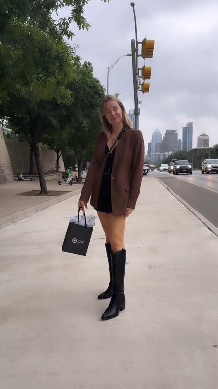 Last nights outfit for happy hour with president and co founder of LTK, Amber Venzbox. I went with my classic favorite outfit. A romper, blazer, and boots! Blazer and boots are both from Amazon ! 

#LTKsalealert #LTKfindsunder50 #LTKfindsunder100