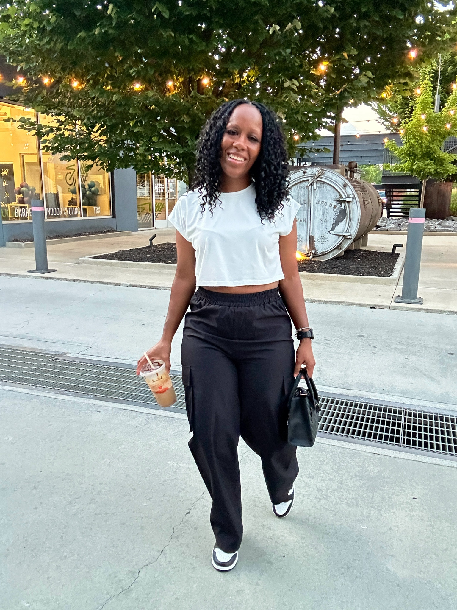 Black and white outfit idea.

I’m wearing a white crop top with black wide leg cargo pants. I styled this casual outfit with Nike dunk low panda sneakers and a black crossbody purse. 

#LTKStyleTip #LTKFindsUnder50 #LTKShoeCrush