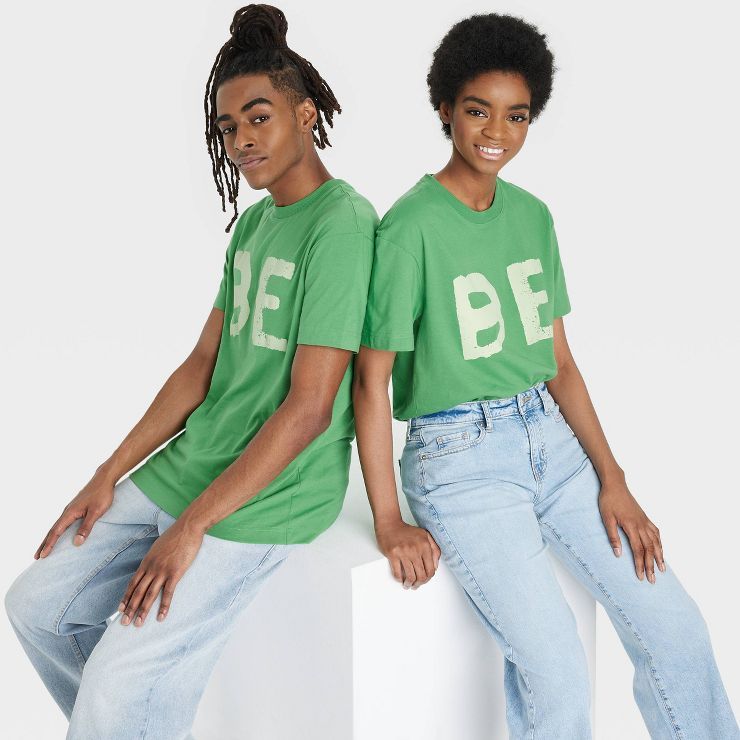 Black History Month Adult Short Sleeve 'Be' T-Shirt - Green | Target