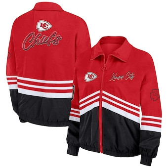Kansas City Chiefs WEAR by Erin Andrews Women's Vintage Throwback Windbreaker Full-Zip Jacket - R... | Fanatics