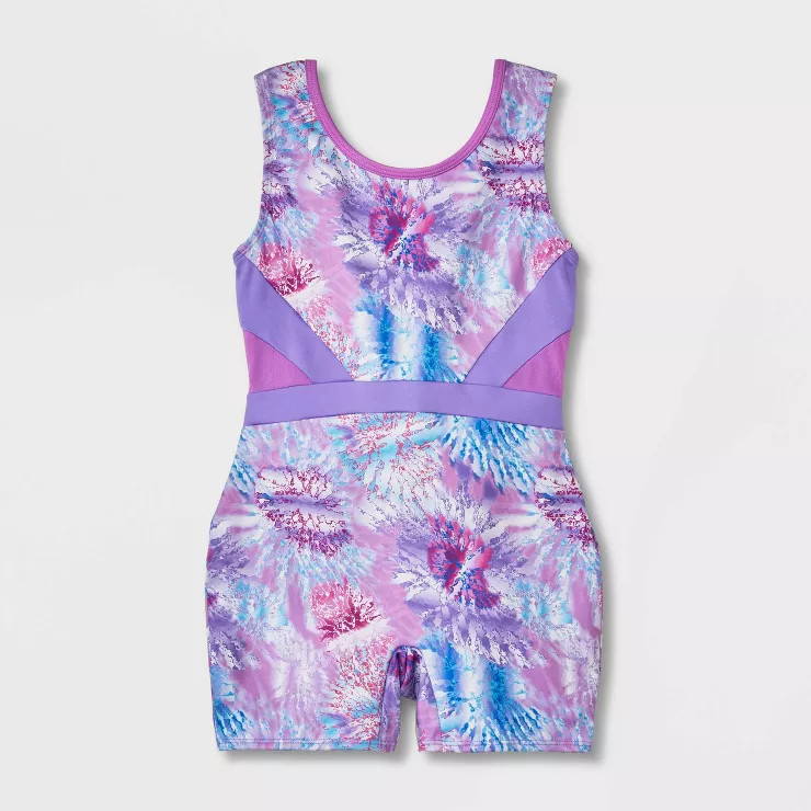 Girls' Tie-Dye Biketard - Cat & Jack™ Purple | Target