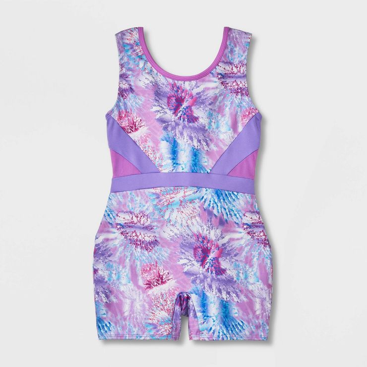 Girls' Tie-Dye Biketard - Cat & Jack™ Purple | Target