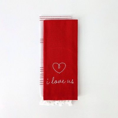 2ct Dish Towels Valentine's Day I Love Us - Bullseye's Playground™ | Target