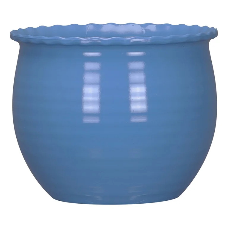 Mainstays Brooke 6" x 6" x 4.75" Round Blue Paradise 100% Recycled Resin Planter | Walmart (US)