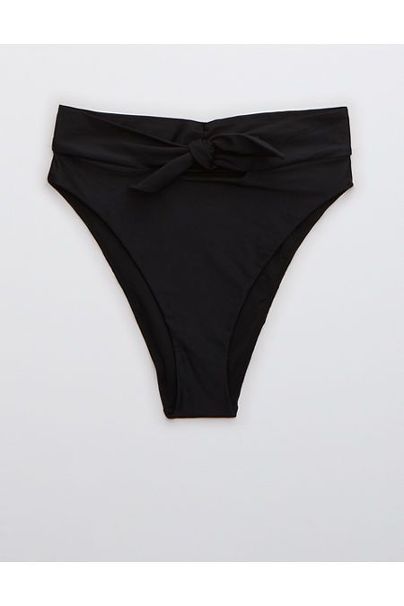 Aerie Cut Out Tie High Cut Cheeky Bikini Bottom | American Eagle Outfitters (US & CA)