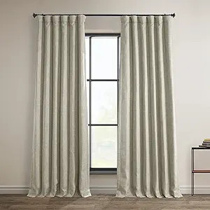 Amazon.com: HPD Half Price Drapes BOCH-LN185-P Faux Linen Room Darkening Curtains for Bedroom (1 ... | Amazon (US)
