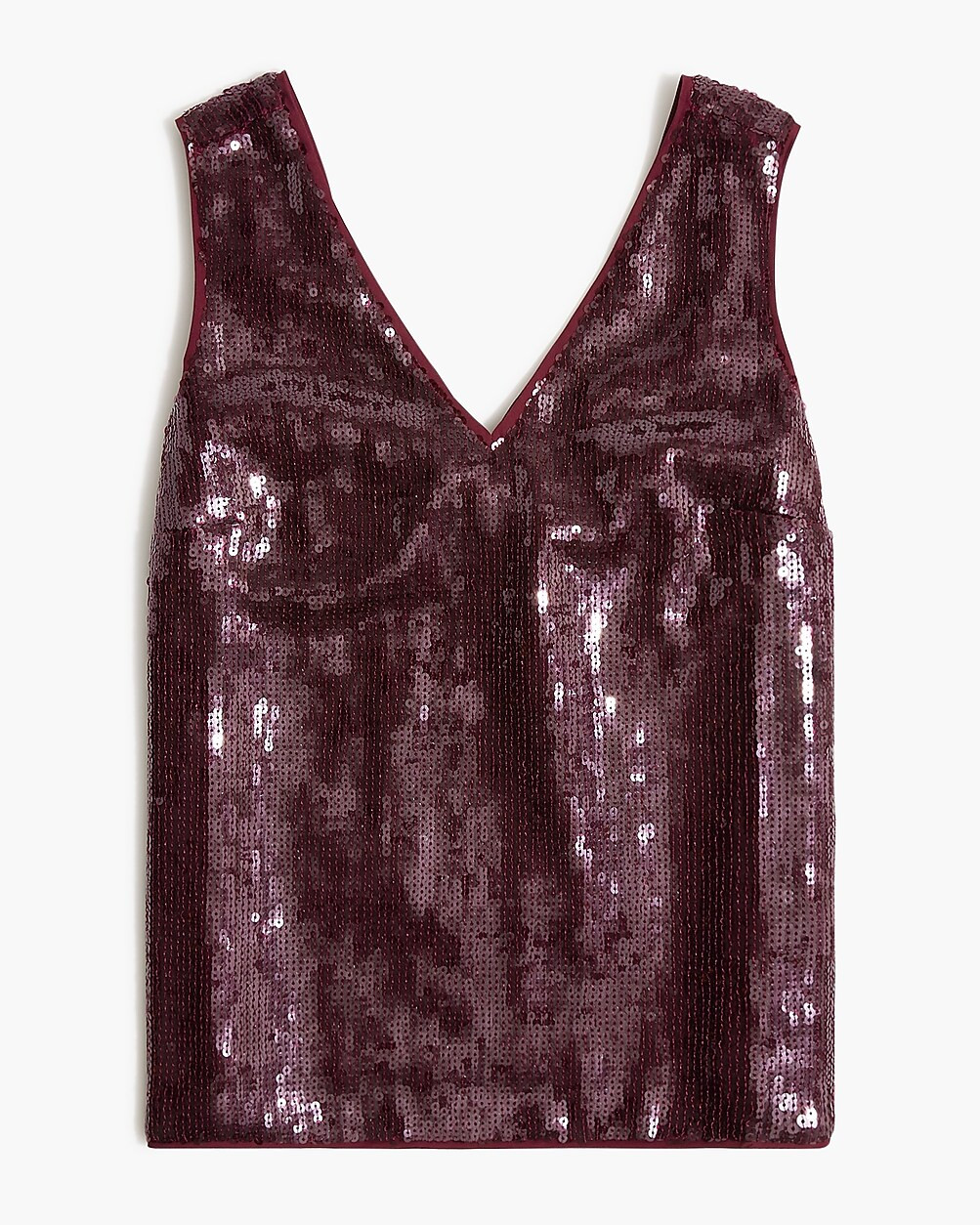 Sequin V-neck shell | J.Crew Factory