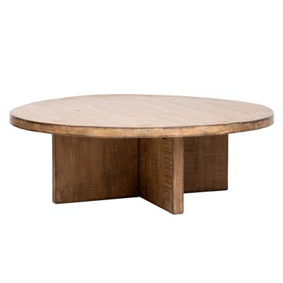 Harley Solid Reclaimed Pine Wood Coffee Table, Medium Brown | Wayfair North America