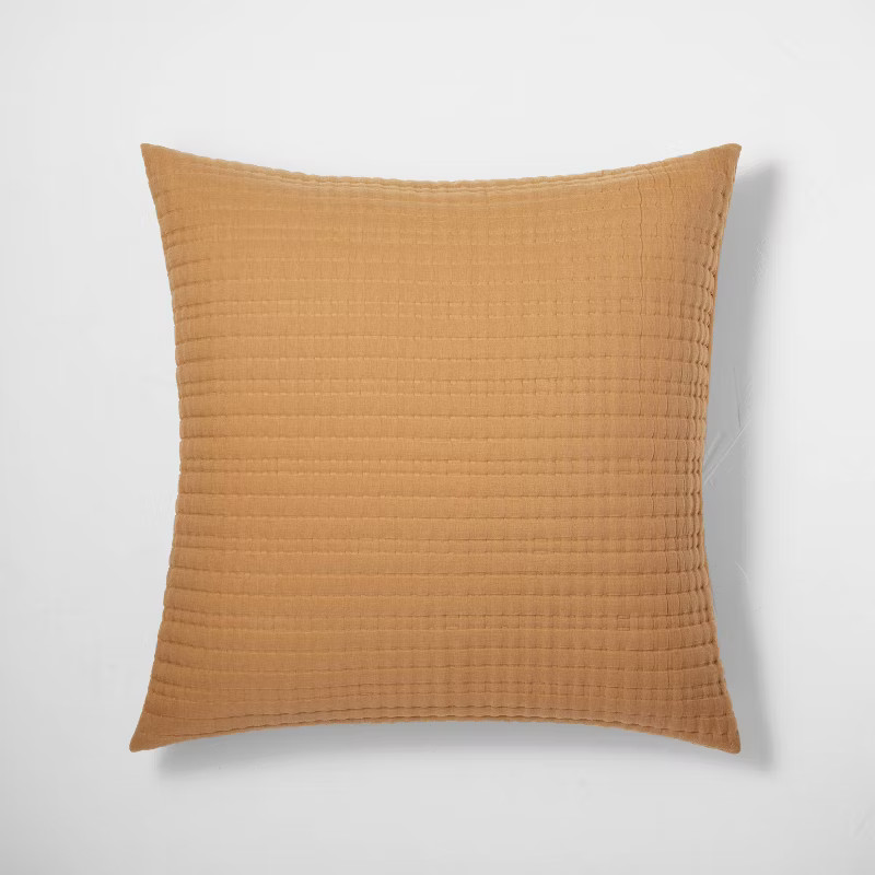 Euro Lyocell Cotton Blend Coverlet Sham Warm Brown - Casaluna™ | Target