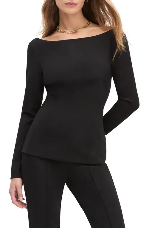 Favorite Daughter Off the Shoulder Long Sleeve Top in Black at Nordstrom, Size 0 | Nordstrom
