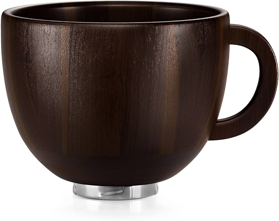 Amazon.com: SpaceAid Wooden Bowl with Handle, Kitchen Space Aid Acacia Wood Mixing Bowls Holder f... | Amazon (US)