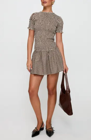 Laurita Gingham Smocked Minidress | Nordstrom