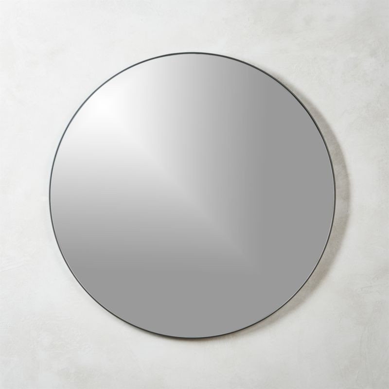 Infinity Black Round Wall Mirror 36" + Reviews | CB2 | CB2