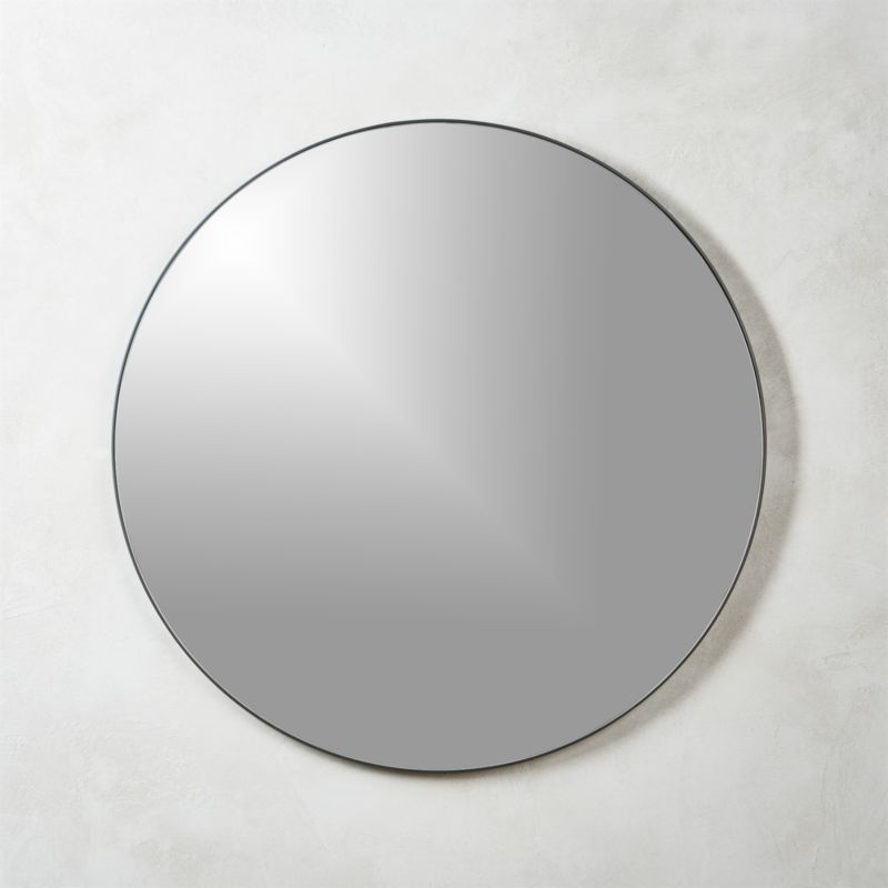 Infinity Black Round Wall Mirror 36" | CB2
