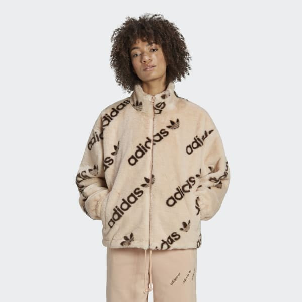 adidas Faux Fur Jacket - Pink | adidas US | adidas (US)