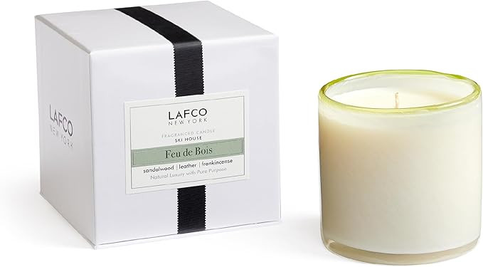 LAFCO New York Signature Candle, Feu de Bois - 15.5 oz - 90-Hour Burn Time - Reusable, Hand Blown... | Amazon (US)