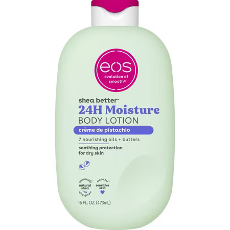 eos Crème de Pistachio Body Lotion, 24 Hour Moisturizing Daily Body Moisturizer for Dry Skin with Shea Butter & Vitamin E, 16 fl oz | Walmart (US)