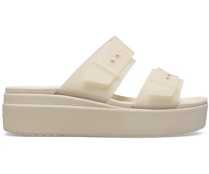 Brooklyn Buckle Frosted Low Wedge | Crocs (US)