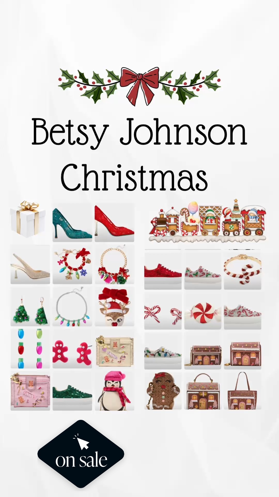 Don’t you just love, Betsy Johnson designs?! They are fun, fabulous, and whimsical. 
Functional art that catches the eye and makes a statement. 
You will get compliments everywhere you go in one of Betsy’s pieces. 
Don’t you just love the gingerbread girl? You need to check her out! She lights up and is absolutely adorable 🥰 
Comment and let me know which one is your favorite piece 🤗
#betsyjohnson #christmasgifts


#LTKShoeCrush #LTKItBag #LTKGiftGuide

#LTKCyberWeek #LTKHoliday #LTKSaleAlert