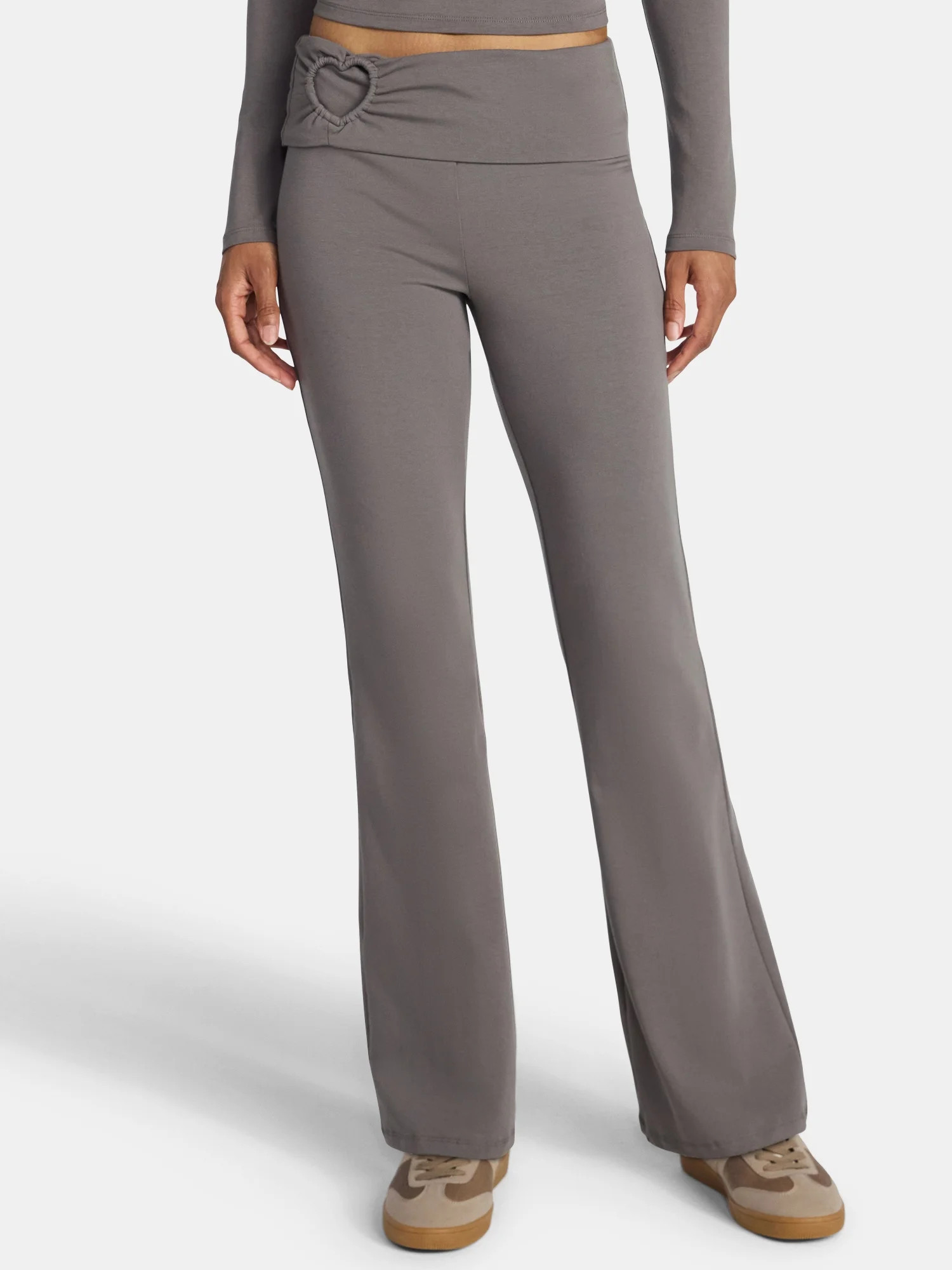Madden NYC Women’s Heart Flare Pants, 31'' Inseam, Sizes XXS-XXL | Walmart (US)