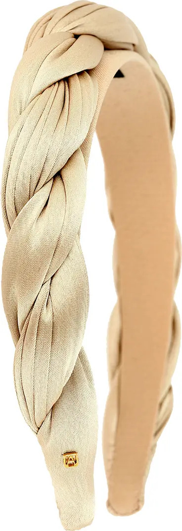 Braided Woven Satin Headband | Nordstrom