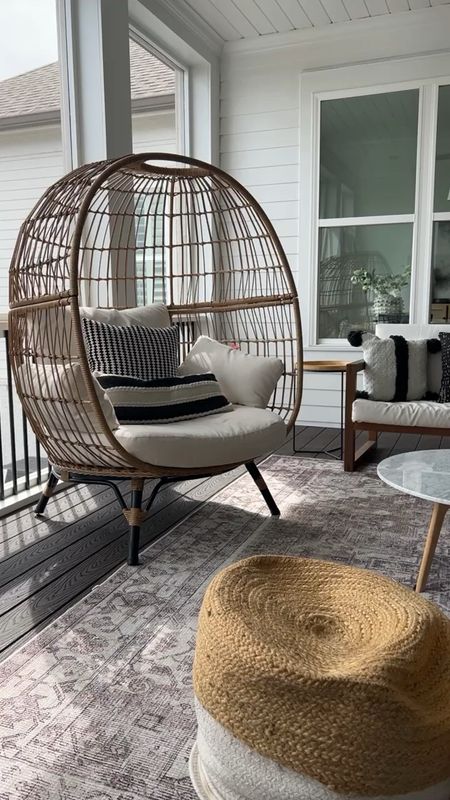Sunroom/patio furniture from Target!

Outdoor egg chair, loveseat, chairs, side table

#LTKhome #LTKSeasonal