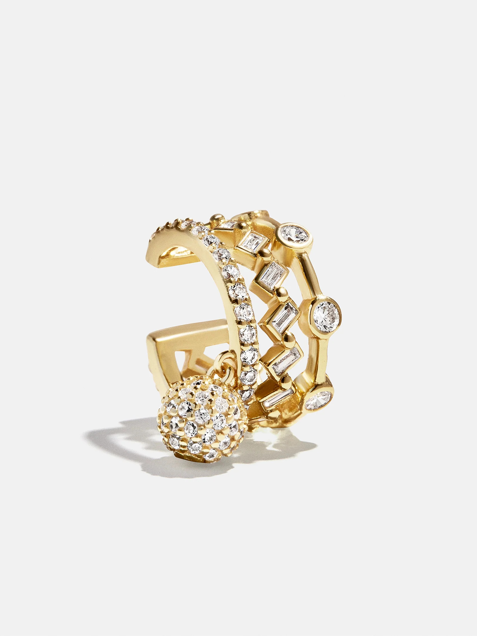 Simone 18K Gold Ear Cuff - Gold/Pavé | BaubleBar