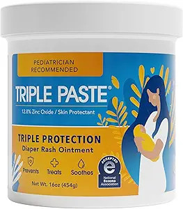 Triple Paste Diaper Rash Cream, Hypoallergenic Medicated Ointment for Babies, 16 oz (Packaging Ma... | Amazon (US)