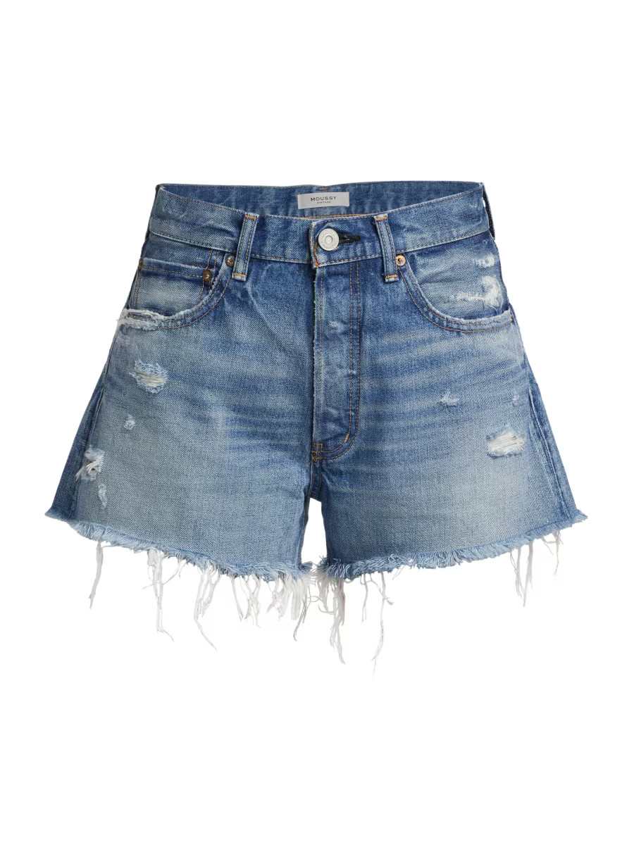 Moussy Vintage Calumet High-Rise Shorts | Saks Fifth Avenue