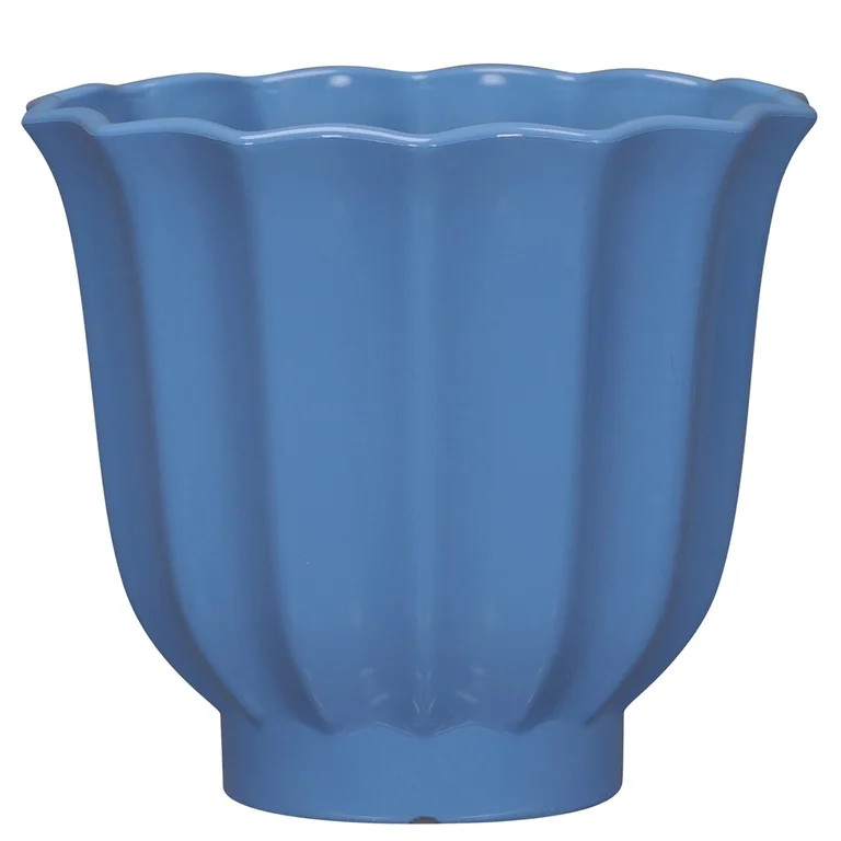 Mainstays Lillian 10" x 10" x 8.5" Round Blue Paradise 100% Recycled Resin Planter | Walmart (US)