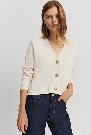 Organically Grown Cotton Linen Cardigan | Country Road