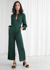 Click for more info about Long Sleeve Satin Jumpsuit