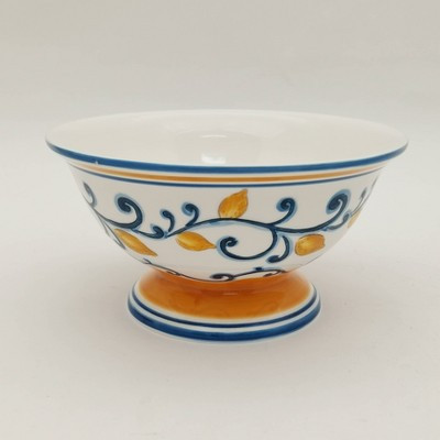 Muchoise Ceramic Decorative Bowl White/Blue | Target