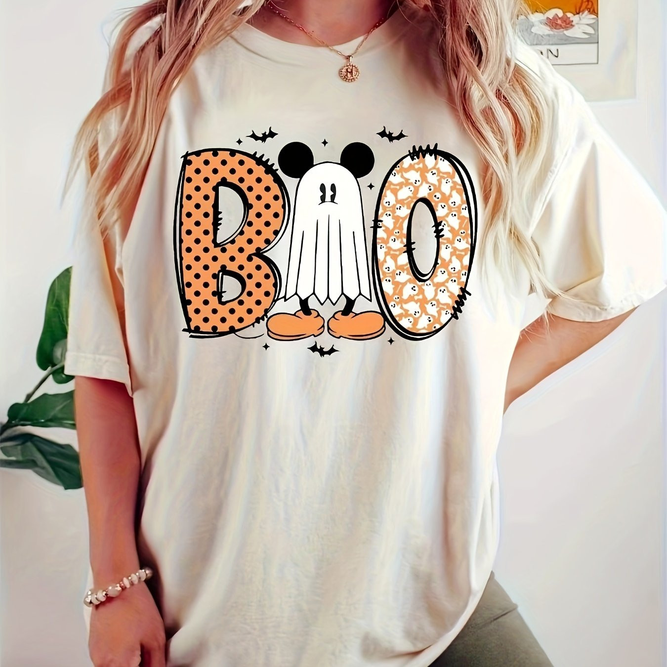 Halloween Print Crew Neck T shirt Casual Short Sleeve T - Temu | Temu Affiliate Program