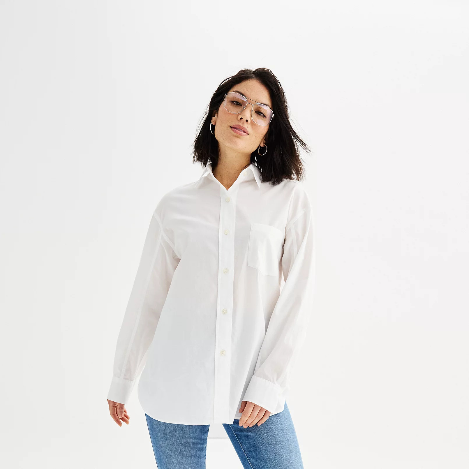 Women's Sonoma Goods For Life® Oversized Boyfriend Shirt | Kohl's