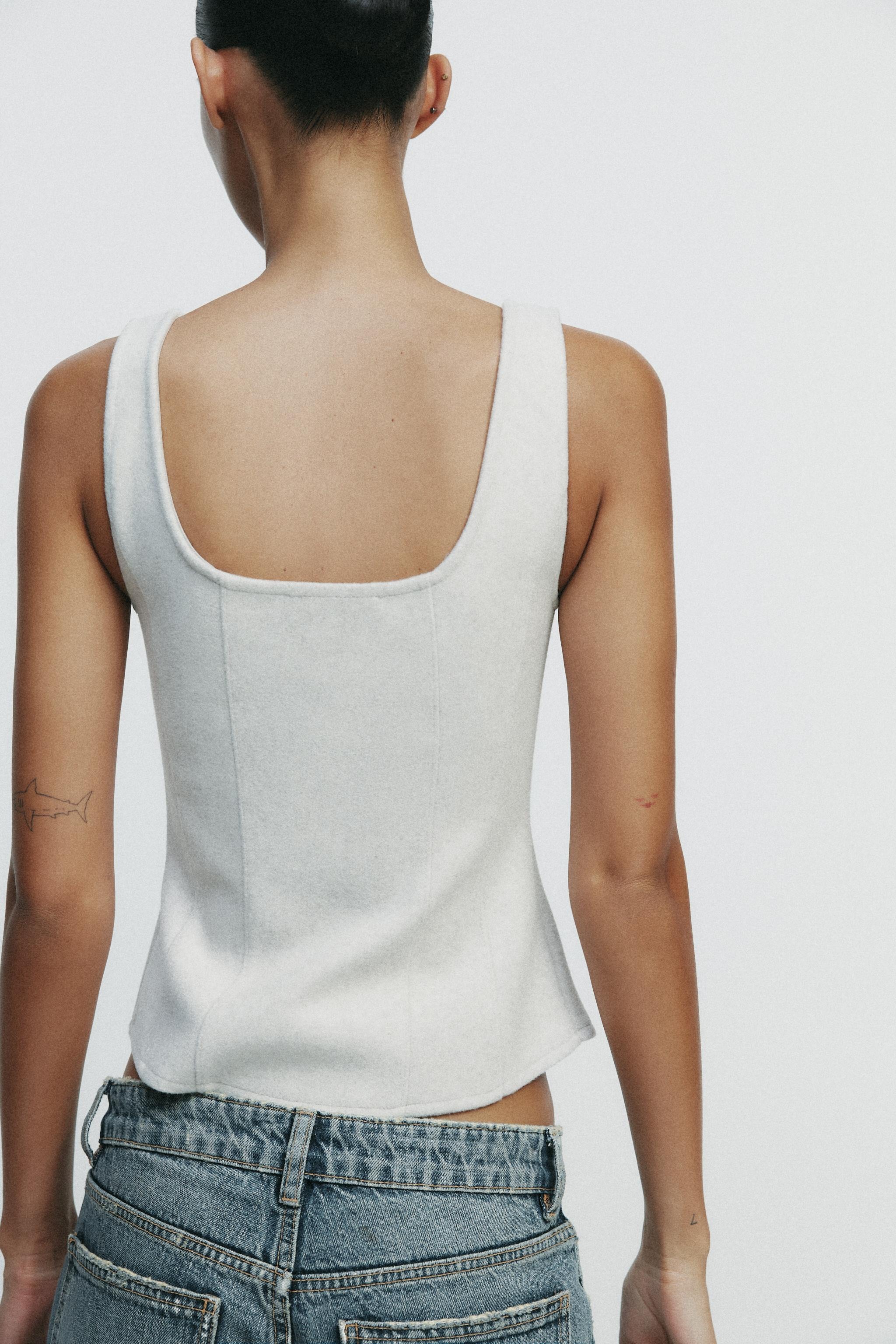 ZIPPER CLOTH TOP | Zara US