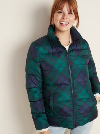Frost-Free Patterned Puffer Jacket for Women | Old Navy (US)