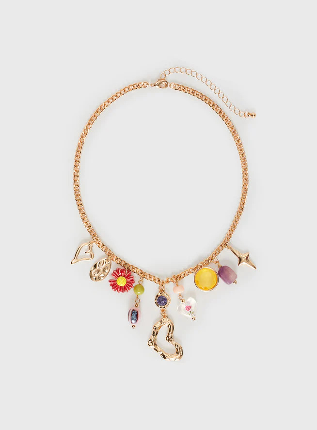 Maximiliano Charm Necklace Multi | Princess Polly US