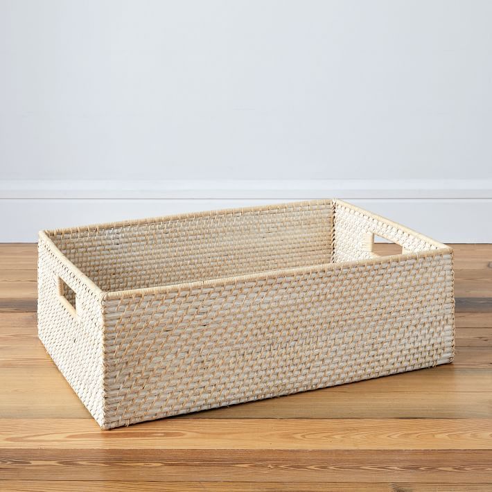 Modern Weave Basket Collection - Whitewash | West Elm (US)