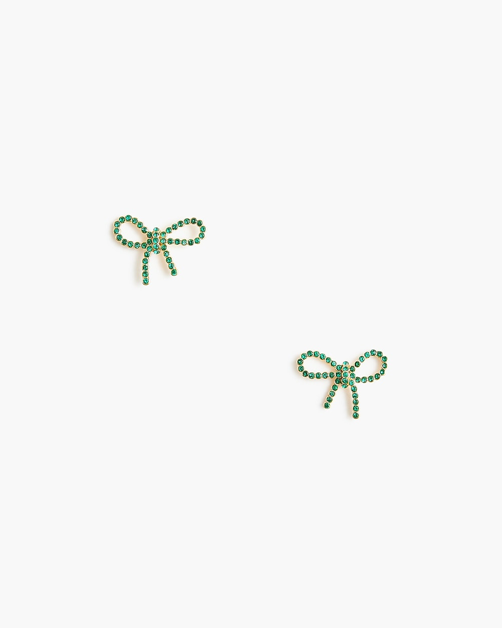 Crystal bow stud earrings | J.Crew Factory