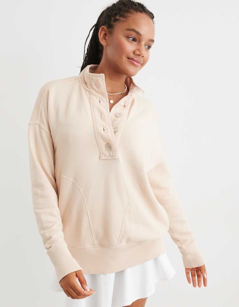 Aerie The Good Times Henley Sweatshirt | Aerie