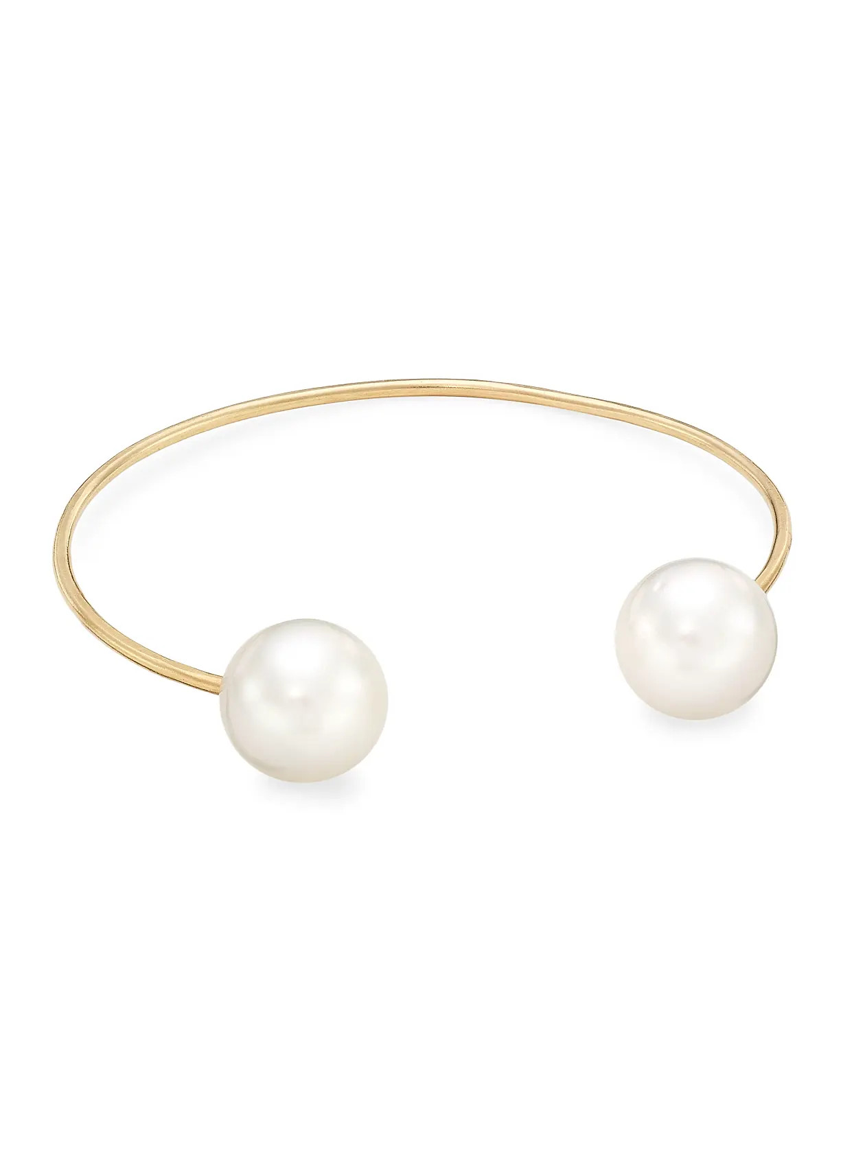 18K Yellow Gold & Australian Pearl Wire Cuff Bracelet | Saks Fifth Avenue