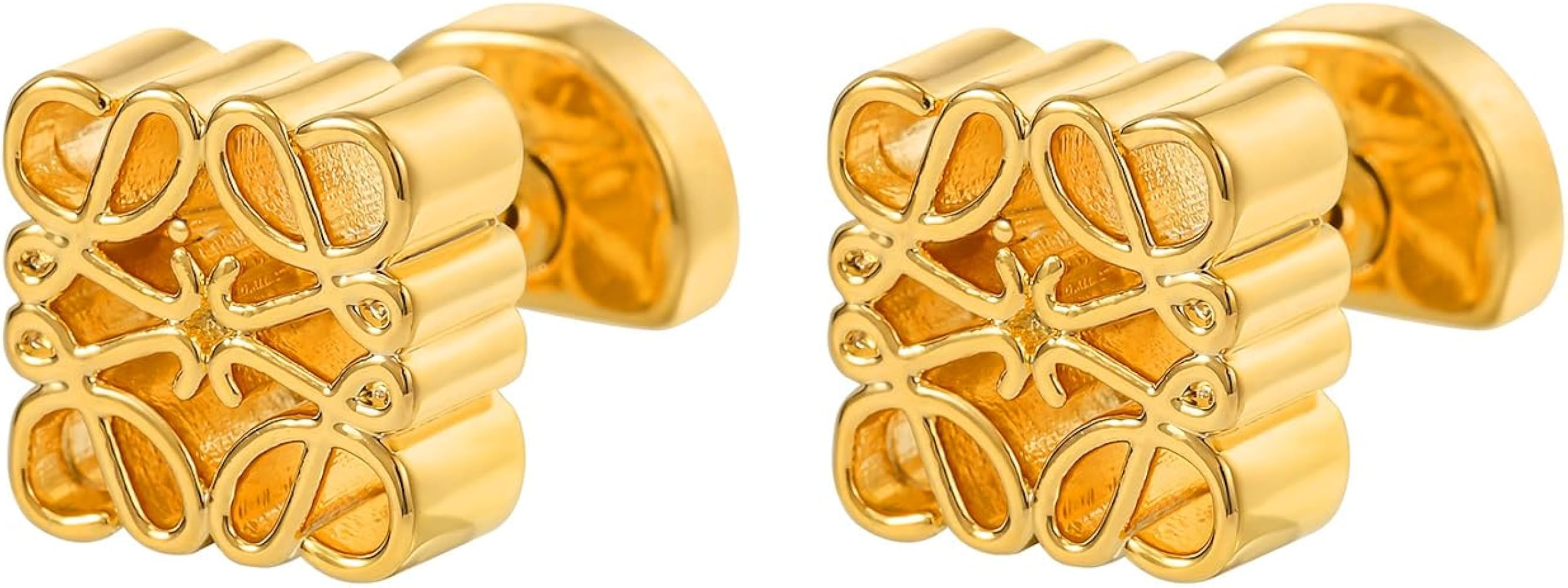 18k Gold Retro French Earrings Women'S High-End Light Luxury Temperament Earrings Women | Amazon (US)